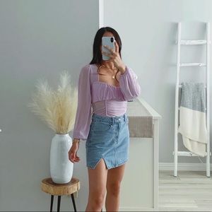 *SOLD* Miss Lola | Lavender mesh crop top